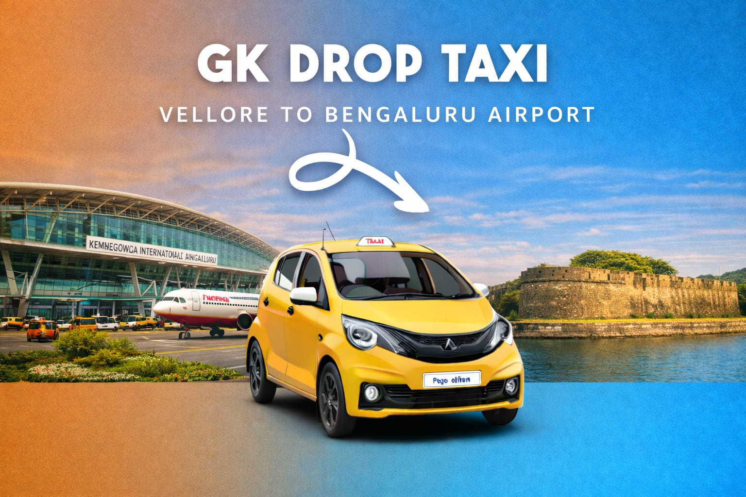 Vellore to Bengaluru Airport - GK Drop Taxi